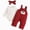 Red, variant on TOWED22 Baby Girl Fall Winter Clothes 3 Pieces Sets Long Sleeve Round Neck Floral Jumpsuit Romper Print Pants Headband Outfits Set(Pink,3-6 M)