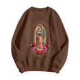 thumbnail image 4 of EHQJNJ Chandails en Molleton pour Femmes Sans Capuche Mode Décontractée Manches Longues Col Rond Chandails en Molleton Imprimés Pull Sans Capuche Haut Chandail en Molleton Graphique Camouflage d'Hiver, 4 of 5