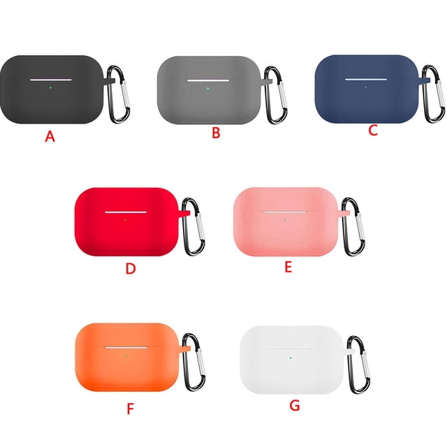 Bluetooth Earbuds Case Wireless Earphone Shockproof Silicone Protective Cover with Carabiner Replacement for Airpods