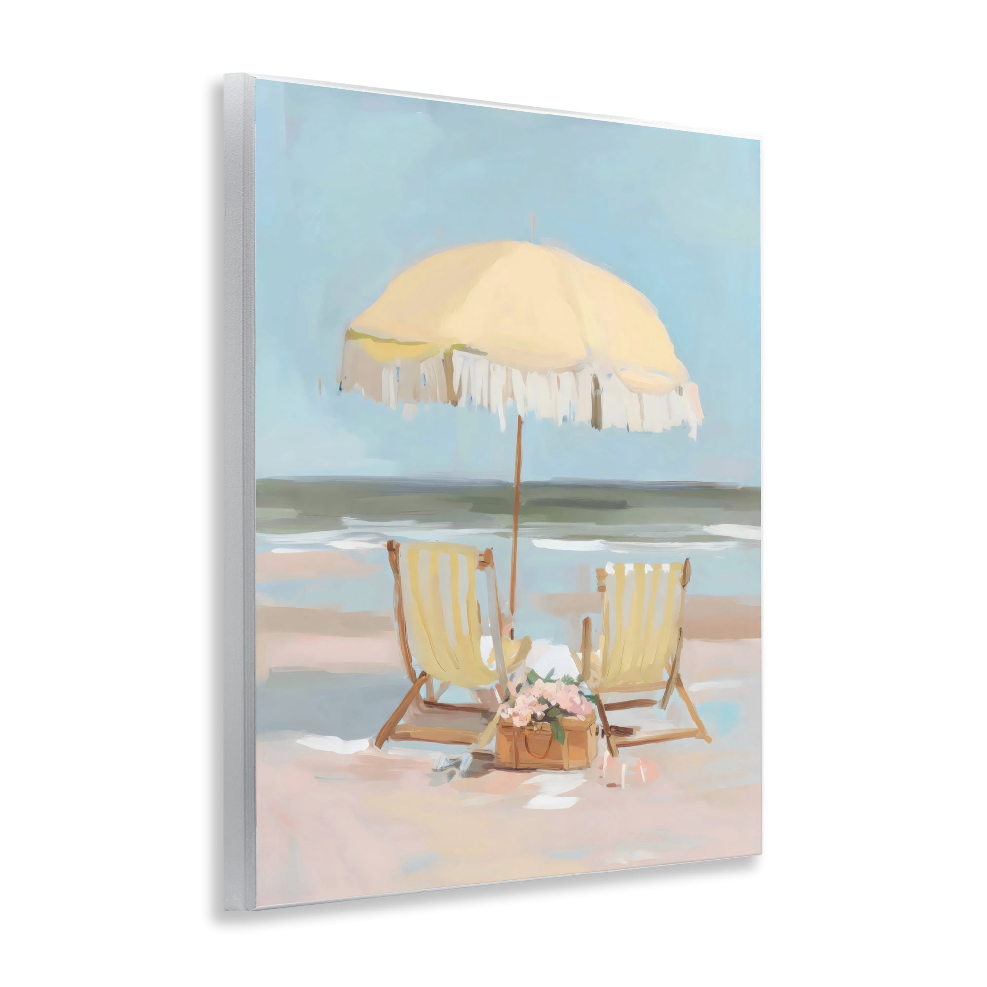 Stupell Industries Yellow Chairs Beach Relaxation Wall Plaque Art, design by Sisi and Seb