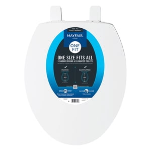 Mayfair One Fit Universal Plastic Toilet Seat with Slow-Close