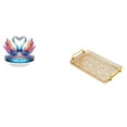 thumbnail image 1 of Escultura de cisne acrílico, centro de mesa con asa, bandeja de mesa para oficina, estantería, comedor, almacenamiento de joyas, decoración del hogar., 1 of 8