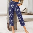 thumbnail image 5 of WILLBEST Pantalones Casuales para Mujer con Estampado de Patrón, Cintura Elástica, Ligeros, Transpirables, de Lino, Cómodos y elegantes para Uso Diario. Mediana, 5 of 5