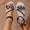 Black, variant on YHAJDS Women's Bohemian Sandals Toe Post Floral Embellishment Elastic Strap Roman Flat Shoes Summer Vacation