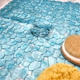 thumbnail image 4 of iDesign Blue Pebblz Square Shower Mat, 22" x 22", 4 of 6