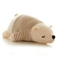 thumbnail image 4 of Polar Bear Plush Toy, 14" Brown Sleeping Stuffed Animal, Soft Huggable Doll for Kids & Adults, 4 of 9