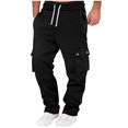 thumbnail image 2 of Kalauyu Men's Athletic Sweatpants Active Jogger Cargo Pants for Men with Pockets Tapered Drawstring Gym Running Track Pants, 2 of 8
