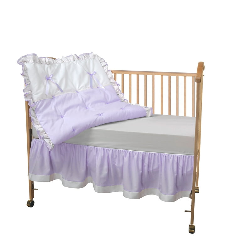 baby doll bedding regal 3 piece crib bedding set lavender