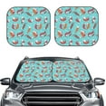 thumbnail image 2 of Rateoe Sea Otters Family In Blue Water Pattern 2 Piece Car Windshield Sun Shade Foldable | Front Windshield Shade for Sun, Heat and UV Rays | Sunshade for Car Front Window-Large, 2 of 6