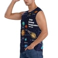 thumbnail image 3 of Balery Solar System Camisetas sin mangas para hombre, absorbe la humedad y protege contra el mal olor.-3X-Large, 3 of 7