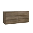 thumbnail image 3 of Tvilum Scottsdale 6 Drawer Double Dresser for Adults, Truffle Oak, 3 of 14