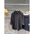 thumbnail image 3 of Camisa de hombre con textura microarrugada y mangas siete cuartos, 3 of 4