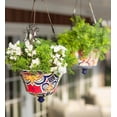 thumbnail image 2 of Plow & Hearth Authentic Mexican Talavera Hanging Planter, 2 of 2