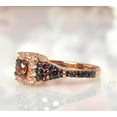 thumbnail image 3 of Silver & Stone Jewels Rose Gold Finish Halo Ring with Brown & White CZ Accents – Vintage-Inspired Engagement or Gift Ring for Women, 3 of 7