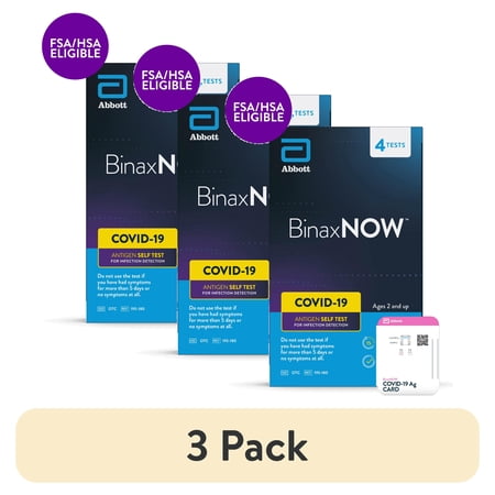 (3 pack) BinaxNOW COVID-19 Antigen Self-Test Multi, 4-Count Pack