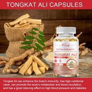 Tongkat Ali Capsules - Energy, Increased Muscle Mass, Improved Athletic Performance, and Improved Blood Circulation - 120 Count