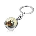 thumbnail image 2 of Moocorvic Easter Bunny Time Gemstone Double-Sided Glass Ball Keychain Key Ring,Easter Basket Stuffers for Teens,Easter Gifts,Easter Toys, 2 of 2