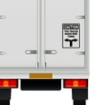 thumbnail image 2 of Caution This Trailer Makes Wide Turns Vinyl Decal Sticker - Many Colors & Sizes - Wide Turn Sign Truck Safety Markings for Dry Van and Reefer Trailers - Truck Decals & Markings (10" x 14", Black), 2 of 8