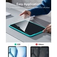thumbnail image 3 of ESR 2-Pack Screen Protector Compatible with iPad Air 11 Inch M4/M3/M2 (2026-2024), 9H Tempered Glass with Alignment Frame, Anti-Scratch & HD Clarity, Bubble-Free & Pencil Support, 3 of 9