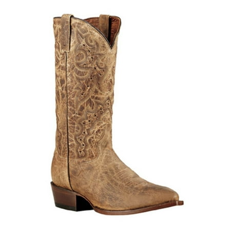 Dan Post - Men's Dan Post 13" Deerskin Cowboy Boots TAN 10.5 EW