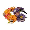 thumbnail image 4 of FENOHREFE Fabric Flower Headband for Music Festival with Butterfly Decors Music Festival Accessory Hairhoop Wedding Bride Headwear, 4 of 7