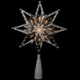 thumbnail image 6 of Northlight 8" Lighted Silver Tinsel Star Christmas Tree Topper - Clear Lights, White Wire, 6 of 6