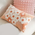 thumbnail image 4 of RoamHome Floral Embroidery Pillow Cover Set - Decorative Cotton Sofa Cushion Cover with Invisible Zipper, Reversible Soft Pillow Case for Living Room Home Decor (14x20in, Pink), 4 of 6
