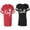 Men Red / Women Black, variant on Fashion King Queen Matching Couple Cotton Jerseys (Men Red / Women Black) (Men S / Women S)