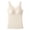 Beige, variant on Black Women's Shelf Bra Camisole Tops thermal shirt Crew Neck Workout Tops Padded Yoga Shirts Gym Athletic Sleeveless Camisole L
