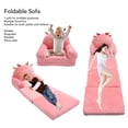 thumbnail image 3 of Foldable Sofa Cute Cartoon Shape Comfortable Multifunctional Kids Couch with Premium Sponge, Adorable Cartoon Design, 3 of 8