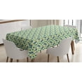 thumbnail image 1 of Nursery Tablecloth, Childish Cartoon Style Composition with Dinosaurs Monstera Leaves and Pineapples, Rectangular Table Cover for Dining Room Kitchen, 52 X 70 Inches, Multicolor, by Ambesonne, 1 of 3