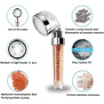 thumbnail image 2 of Shower Head, 7 Colors LED Change, LED Shower Head Bathroom Spa - high pressure water saving - High Filtration with Three Levels Negative Ionic Prevention, 2 of 5