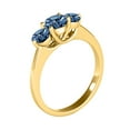 thumbnail image 4 of Mauli Jewels 1/2 Carat 3-Stone Blue Diamond Engagement Ring, 14k Yellow Gold, 4-Prong Setting, 4 of 8