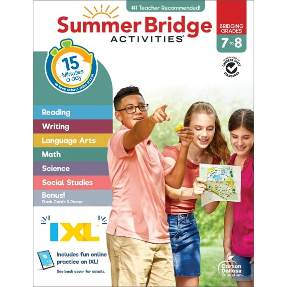 Summer Bridge Activities Workbook (160 pages) Grade 7-8