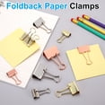 thumbnail image 4 of Uxcell 12 Pack Binder Clips, 19mm Metal Bull Dog Clips, Foldback Paper Clamps for Office Stationary Supplies Business Shops Kitchen Home, Silver, 4 of 5
