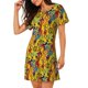 thumbnail image 2 of Fotbe Dancing African Womens Bata de Dormir para Mujer con Estampado, Camisón de Algodón de Manga Corta, Ropa de Dormir Casual, 2 of 6