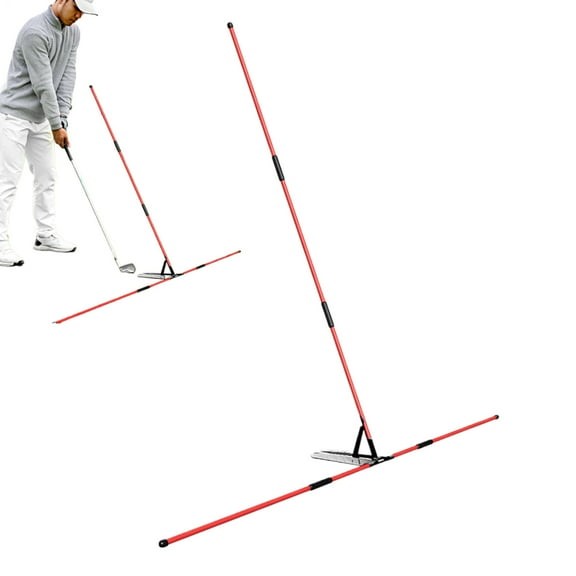 Golf Alignment Stick Holder, Golf Swing Alignment Rod, Swing Practice Plate Trainer, Golf Swing Angle Adjustment Postures Correction Aid Stick , for Golf Swing Training Equipment
