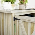 thumbnail image 5 of 43.3" Wooden Outdoor Storage Cabinet Garden Potting Shed with Shelf & Double Doors, Natural Fir Wood, 5 of 12