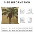 thumbnail image 5 of Creowell Palm Tree Throw Pillow Case Hawaiian Tropical Palms Leaf Vintage Green Yellow Decorative  Square Cushion Covers Pillowcase Couch Sofa Men/Women  White, 5 of 5