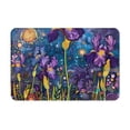 thumbnail image 1 of Balery Cosmic Purple Irises Felpudo de franela, resistente a las manchas y a la decoloración, para uso interior y exterior, fácil de limpiar, 40 x 60 cm, 1 of 7