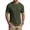 Army Green, variant on RICHCOIN Men's Ribbed Knit Crewneck T-Shirts Short Sleeve Textured Solid Casual Tee