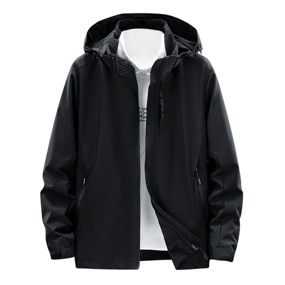 Women's Outdoor Color Splice Detachable Hat Zipper Pocket Coat Zip up Women plus Junior Outerwear Womens Cardigan Extra Warm Winter Jacket Womens Hiking Jacket Womens Warm up Jacket Womens Lined