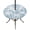 Light Blue White Sky8, variant on Round Outdoor Tablecloth with Umbrella Hole and Zipper, Tropical Palm Tree Tablecloth with Elastic Waterproof, Vintage Sky Blue Exotic Botanical Plants Patio Table Covers for 45" - 54" Pool Tables