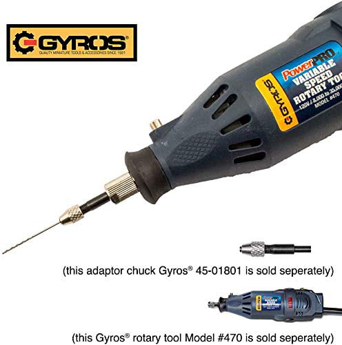 Gyros Carbon Steel Wire Gauge Mini Twist Drill Bits Includes 12 Micro Carbon Steel Bits Size #65 with Clear Storage Vial and Rotary Tools 45-11265 Use with Pin Vise Screwdrivers 