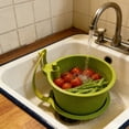thumbnail image 1 of Sink Basket Hanging Bag Faucet Dishwashing Sponge Holder Drain Rack Kitchen Organizer No Punching Wall Storage Sink Counter Bathroom Laundry For Sponge Scrubber Sink Side Storage Bathroom Use, 1 of 6