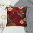 thumbnail image 2 of Nawypu Throw Pillow Cover Brown Cranes Handball Hand Fan and Chrysanthemums Japanese Traditional Pillowcase Home Decor Square Pillow Case Cushion Cover, 2 of 5