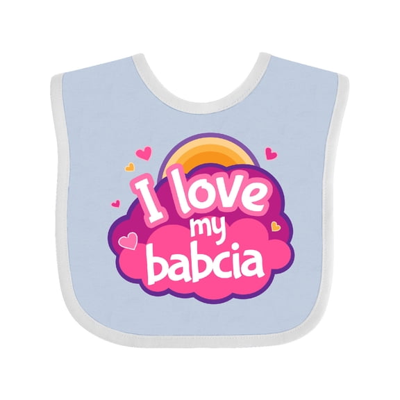 Inktastic I Love My Babcia Girls Girls Baby Bib