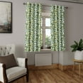 thumbnail image 2 of Ambesonne Leaf Print Grommet Curtain, Nature Pattern Branches, 50"x60", Olive Green Khaki White, 2 of 5