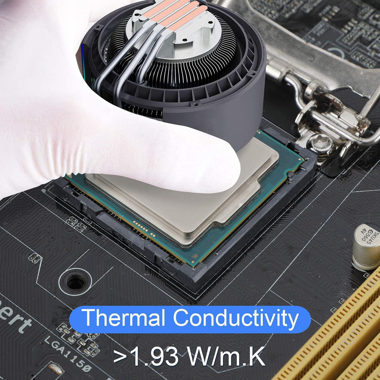 MoneyQiu HY-510-100g (25g*4) Thermal Conductivity: >1.93W/m-k thermal  heatsink paste grease Compound Carbon Based High Performance non-conductive  for