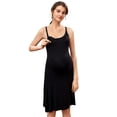 thumbnail image 2 of Dalrosia Women's Nursing Nightgown Maternity Dress Padded Breastfeeding Full Slips Loose Sleepwear Sleeveless Nightshirt, 2 of 7